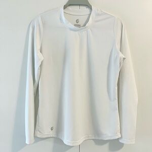 GGblue Luxe Sport - Women’s Size M -White Long Sleeve Crew Neck Top